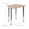 Flash Furniture Hex Natural Collaborative Desk, For Home and Classroom XU-SF-1001-NAT-A-GG - alternate 4